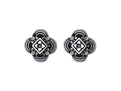 Artisan Sterling Silver Floral Earrings
