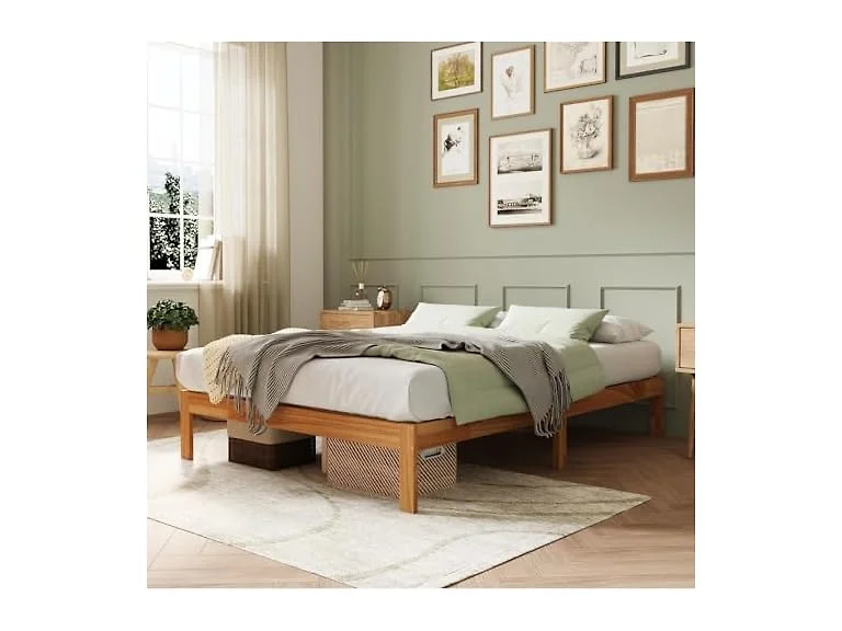 Novilla 12 Inch Wooden Queen Bed Frame