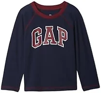 GAP Baby-Boys Long Sleeve Logo Raglan Tee, Navy Uniform, 12-18 Months