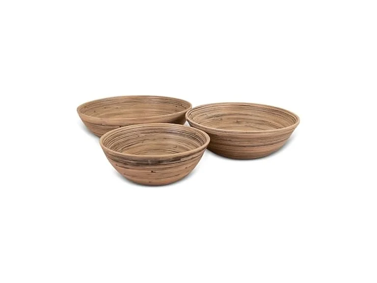 LEXA Bamboo 3-Piece Bowl Set – 12, 10 & 8 Inch