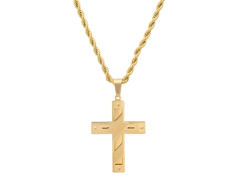 Polished Cross Pendant Necklace