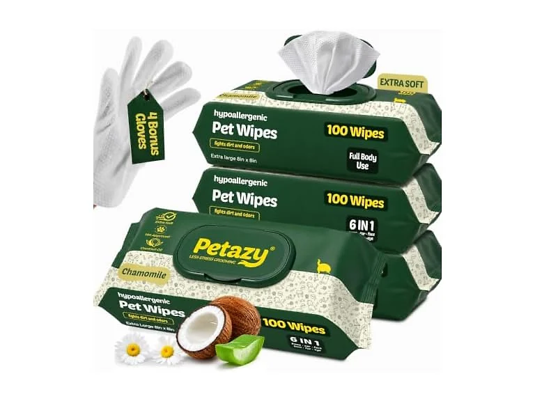 Petazy Pet Wipes for Dogs & Cats (400Ct)