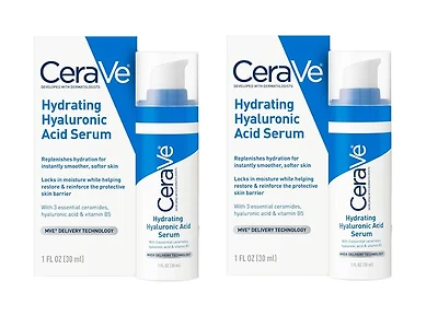 2PK CeraVe Hydrating Hyaluronic Acid Serum, 1 oz
