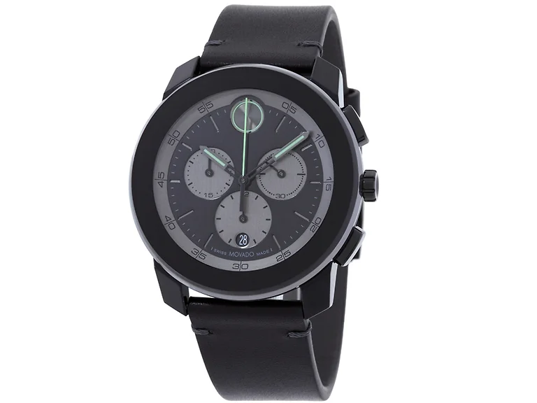 Movado Bold TR90 Chronograph Black Strap Watch