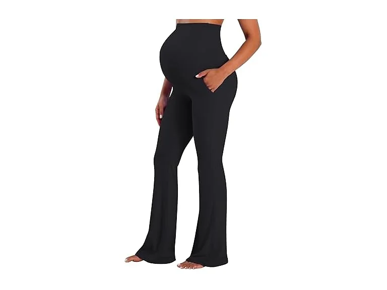 Sunzel Maternity Flare Leggings 28in S Black