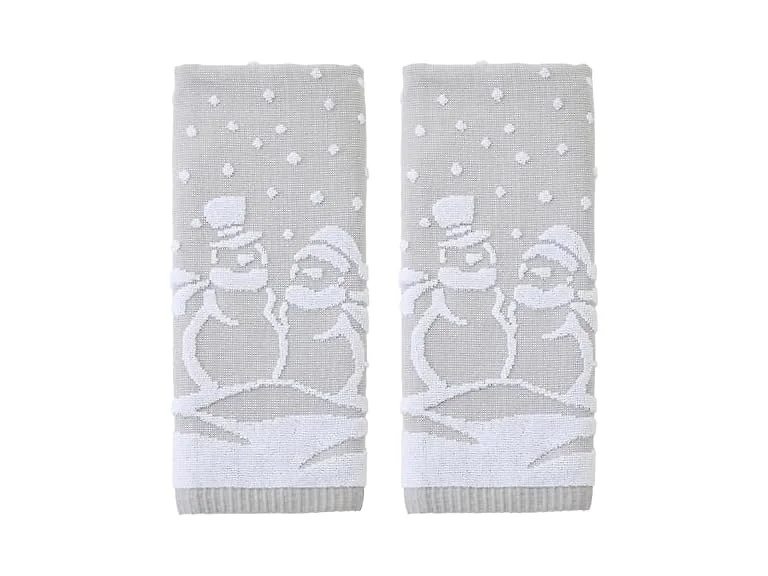 SKL Home Christmas Winter Scenic Snowmen 100% Cotton