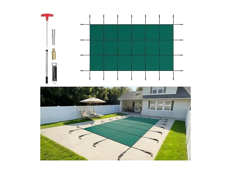 Pool Safety Cover Fits 16x30ft Rectangle
