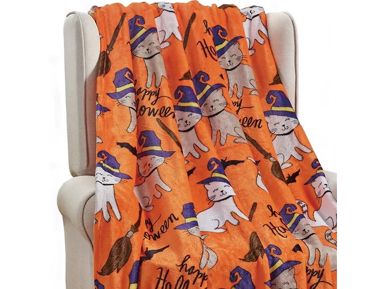 Luxury Home Halloween Themed Throw Blanket