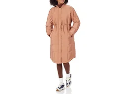 Amazon Essentials Women's Oversized Quilted Coat (Available in Plus Size), Light Brown, Large