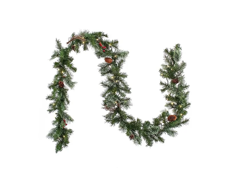 National Tree Company 9 ft. Pre-Lit Glistening Pine Garland