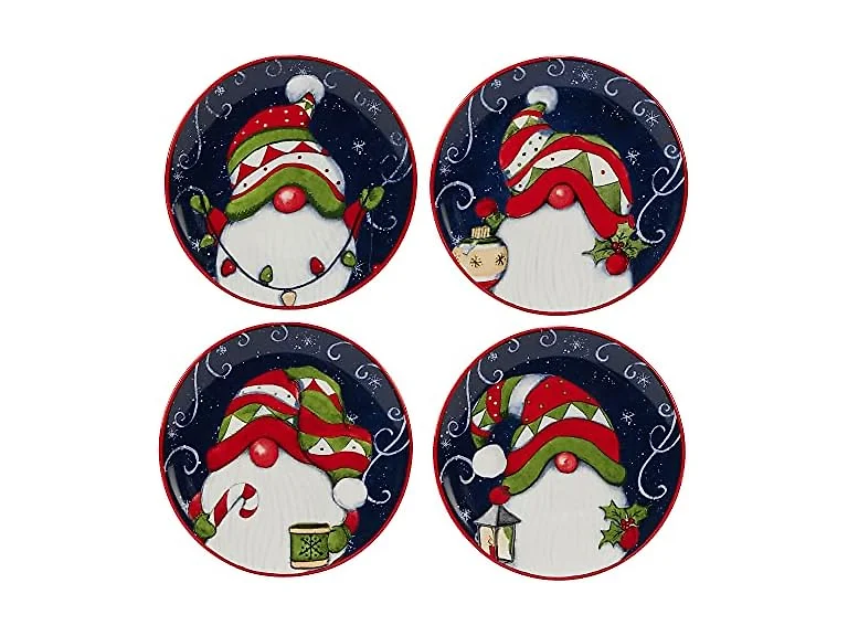 Certified International Holiday Magic Gnomes 6" Plates