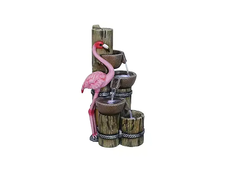25.6" Flamingo Fountain w/ 3 Lights