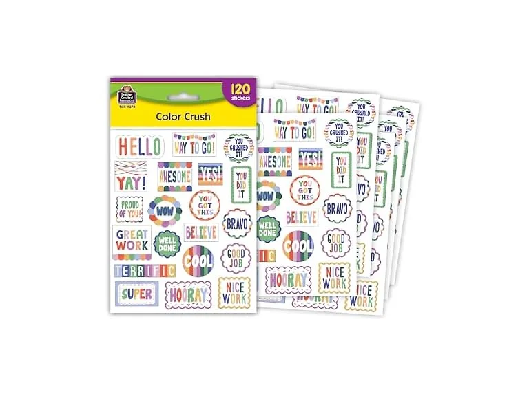 Teacher Created Resources Color Crush Stickers