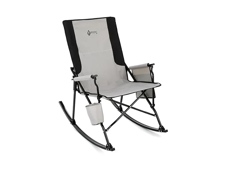 Foldable Rocking Camp Chair, Large Cup Holder