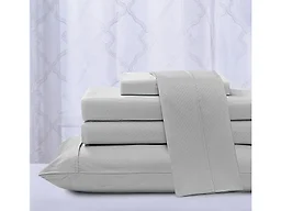 Bamboo 4 Piece 1800 Count Luxury Chevron Embossed Sheet Sets