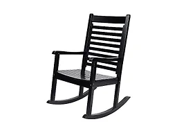 Shine Company 4337BK Modern Wooden Rocking Chair Black