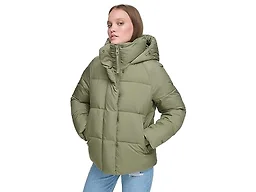 Levi's Women's Selma Hooded Puffer Jacket, Lichen Green, Medium