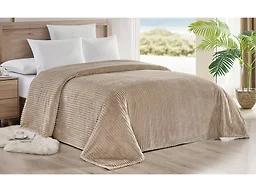Noble House NH-Striata Lined Blanket KN- Taupe King -