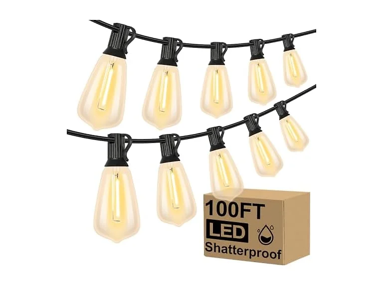 Brightever LED Outdoor String Lights 100FT