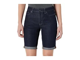 Amazon Essentials Women's Slim Fit Denim Bermuda Shorts with Pockets, Rinse, 10