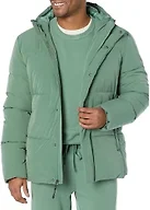 Amazon Essentials Men's Mid-Length Hooded Puffer Coat (Available in Big & Tall), Sage Green, XX-Large