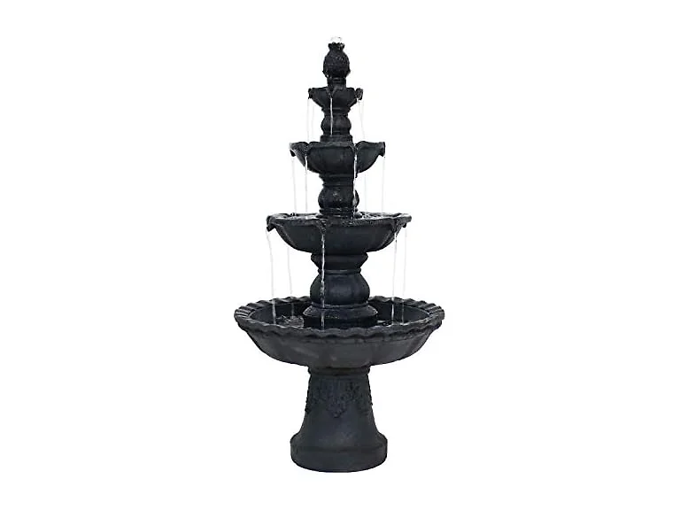 Sunnydaze 52" 4-Tier Large Outdoor Water Fountain