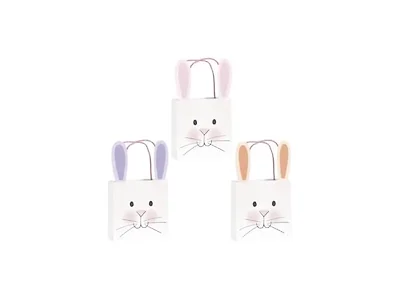 Pretty Easter Assorted Bunny Ear Treat Bags- Pack of 3