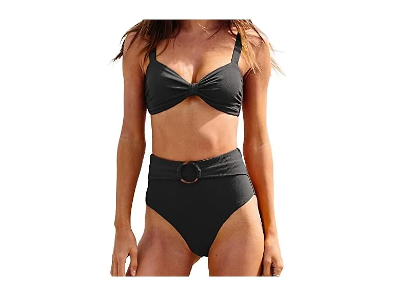 CUPSHE Two Piece Bowknot Belted Swimsuit
