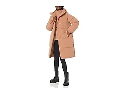 Amazon Essentials Women's Oversized Long Hooded Insulated Puffer Jacket (Available in Plus Size), Tan, 3X