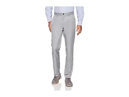 Amazon Essentials Men's Slim-Fit Flat-Front Dress Pants, Straight Leg, Polyester, Stone, Light Grey, 38W x 32L