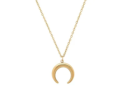 18K Gold Plated Crescent Moon Necklace