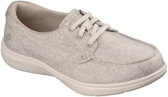 Skechers Women's On-The-Go Flex Radiant - Siera Linen Boat Shoe, Taupe, 8.5 W