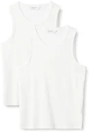 Amazon Essentials Men's Slim-Fit Ribbed Tank Top, Pack of 2, White, Large