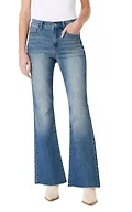 WallFlower Women's Fearless Curvy Super Flare High Rise Insta Vintage Juniors Jeans, Relle, 7