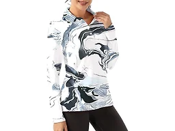 FKEEP Women Long Sleeve Polo Shirt Golf Sport Top Athletic Sportswear Tennis Activewear (Ink Wash, XS)