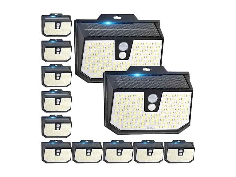 Brightever 12 Packs Solar Motion Sensor Outdoor Lights