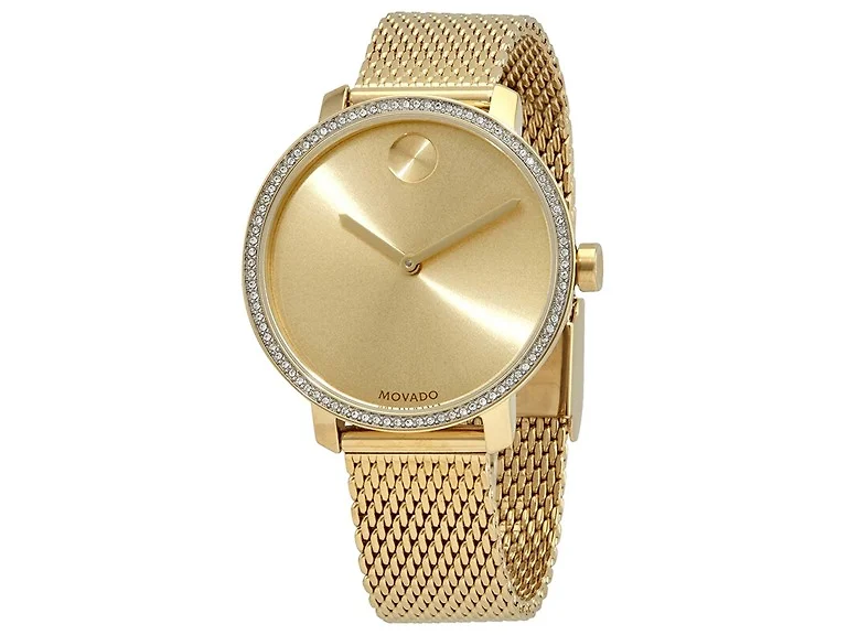 Movado Bold Shimmer Ladies Yellow Gold Watch