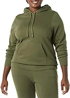 Amazon Essentials Women's Regular-Fit Brushed Back Fleece Pullover Hoodie (Available in Plus Size), Olive, XX-Large