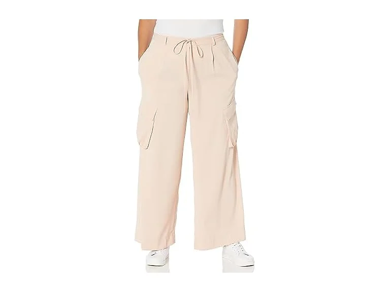 The Drop Antique Rose Satin Cargo Pants