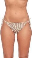 Sports Illustrated Women's String Tie Side Bottom, Wild Stripes/Jasmine, Large