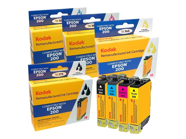 Compatible Epson 200 Ink Cartridge Combo Pack (Black, Cyan, Yellow, Magenta)
