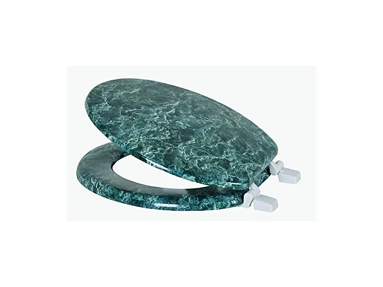 American Dream 17" Marbleized Wood Toilet Seat ? J