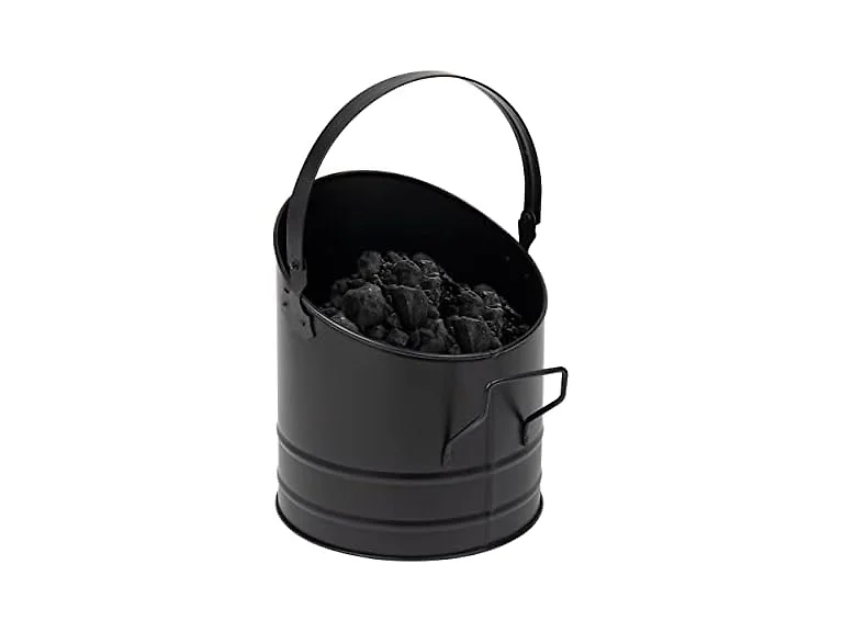 Mind Reader Fireplace Ash Bucket, Black