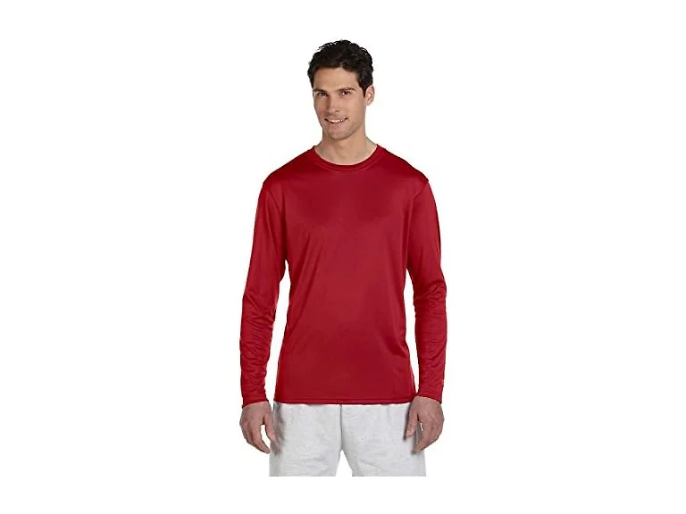Champion Men (S) Double Dry Long Sleeve Tee