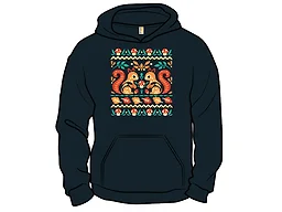 Folk Squirrells Ugly Autumn Sweater