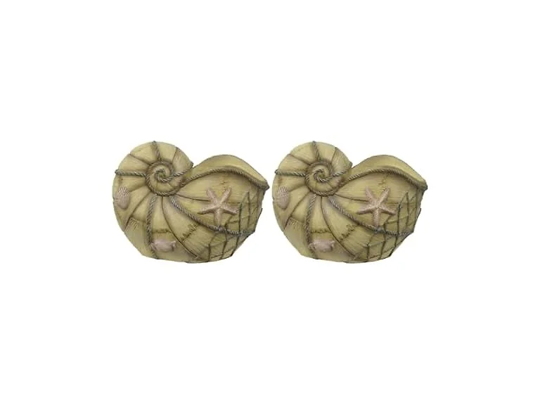 Set of 2 Conch Shell Shaped Planters