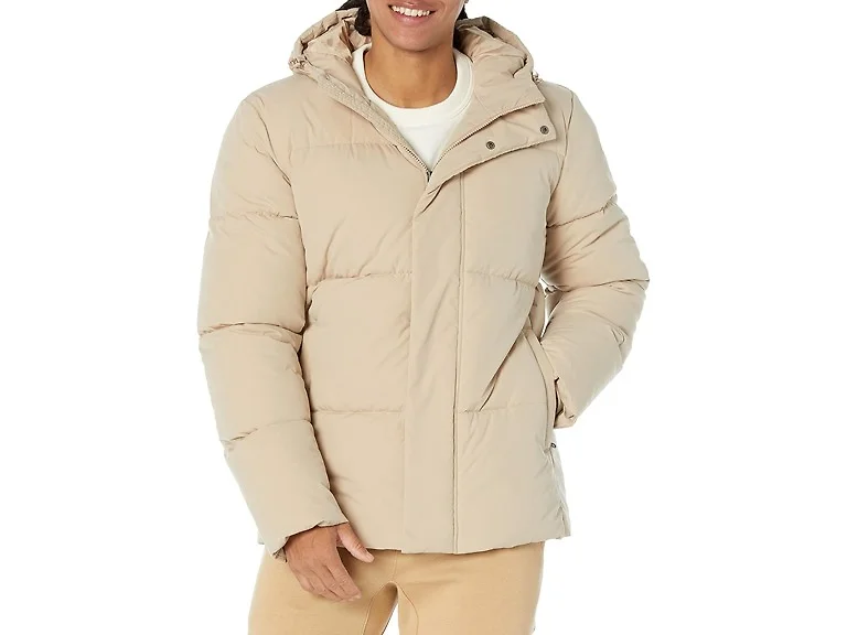 Amazon Essentials Men Mid-length Hooded Puffer