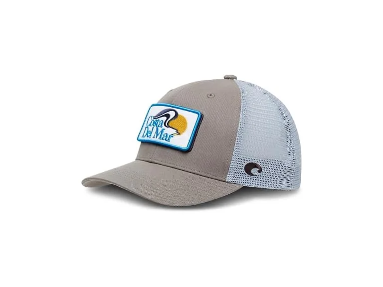 Costa Del Mar Mens Costa Patch Velcro Trucker Hat