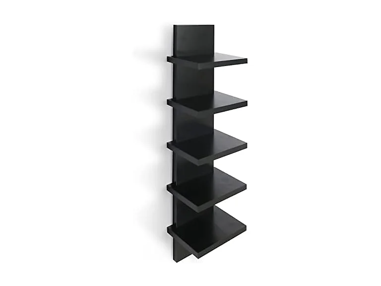 Bloddream 5-Tier Wall Shelves Black 30.7