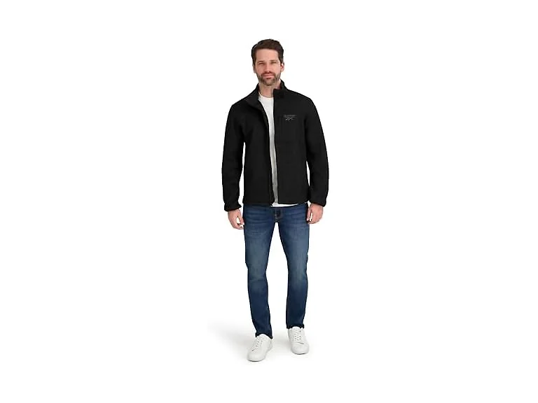 Reebok Men Mock Neck Zip-up Fleece Jacket